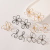 Wholesale Iron Flower Hollow Electroplated Women's Earrings