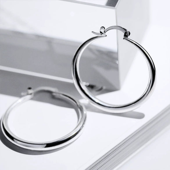 Wholesale Iron Geometric Big Circle Earrings Electroplated Punk Fashion Accessories