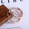 Wholesale Iron Geometric Big Circle Earrings Electroplated Punk Fashion Accessories