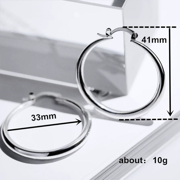 Wholesale Iron Geometric Big Circle Earrings Electroplated Punk Fashion Accessories