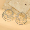 Wholesale Iron Geometric Hollow Round Earrings With Electroplating For Women
