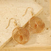 Wholesale Iron Geometric Hollow Round Earrings With Electroplating For Women