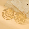 Wholesale Iron Geometric Hollow Round Earrings With Electroplating For Women