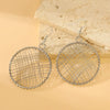 Wholesale Iron Geometric Hollow Round Earrings With Electroplating For Women
