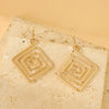 Wholesale Iron Geometric Hollow Round Earrings With Electroplating For Women
