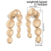 Wholesale Iron Geometric Oval Clavicle Necklace And Long Tassel Earrings With Electroplating Treatment