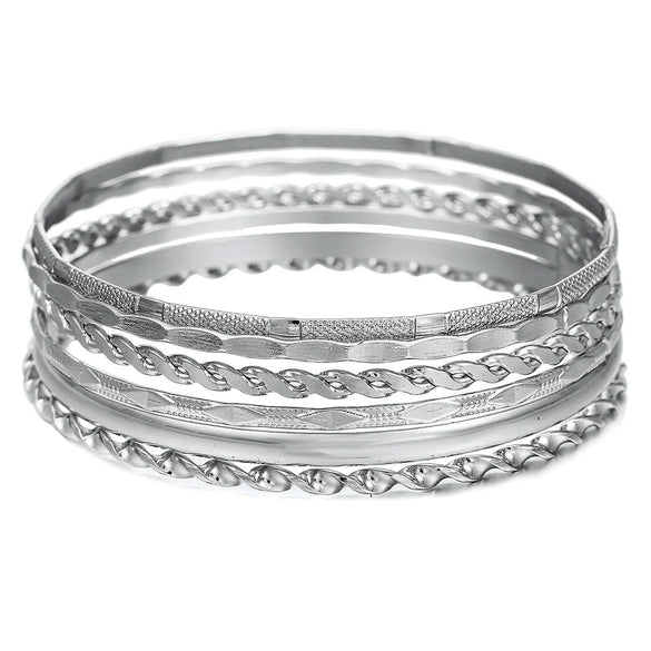 Wholesale Iron Geometric Pattern Folded Bracelet For Women With Electroplating And Retro Simple Style