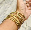 Wholesale Iron Geometric Pattern Folded Bracelet For Women With Electroplating And Retro Simple Style