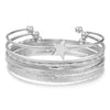 Wholesale Iron Geometric Pattern Folded Bracelet For Women With Electroplating And Retro Simple Style