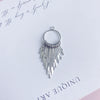 Wholesale Iron Geometric Round Tassel Earrings Pendant With 18K Real Gold Color Electroplated