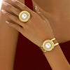 Wholesale Iron Geometric Sshaped Hollow Doublelayer Snakeshaped Opening Adjustable Unisex Bracelet
