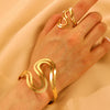 Wholesale Iron Geometric Sshaped Hollow Doublelayer Snakeshaped Opening Adjustable Unisex Bracelet