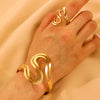 Wholesale Iron Geometric Sshaped Hollow Doublelayer Snakeshaped Opening Adjustable Unisex Bracelet