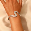 Wholesale Iron Geometric Sshaped Hollow Doublelayer Snakeshaped Opening Adjustable Unisex Bracelet