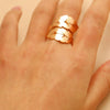 Wholesale Iron Geometric Sshaped Hollow Doublelayer Snakeshaped Opening Adjustable Unisex Bracelet