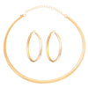 Wholesale Iron Geometric Style Electroplating Collar Earrings Twopiece Set Accessories For Women