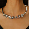 Wholesale Iron Geometric Style Electroplating Collar Earrings Twopiece Set Accessories For Women
