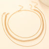 Wholesale Iron Multilayer Stacked Necklace With Geometric Design And Electroplating Treatment