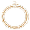 Wholesale Iron Multilayer Stacked Necklace With Geometric Design And Electroplating Treatment