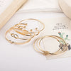 Wholesale Iron Retro Simple Geometric Open Chain Bracelet With Electroplating Treatment