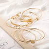 Wholesale Iron Retro Simple Geometric Open Chain Bracelet With Electroplating Treatment