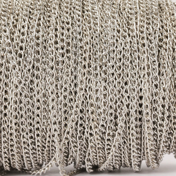 Wholesale Iron Side Flat Chain Necklace With Electroplating Process