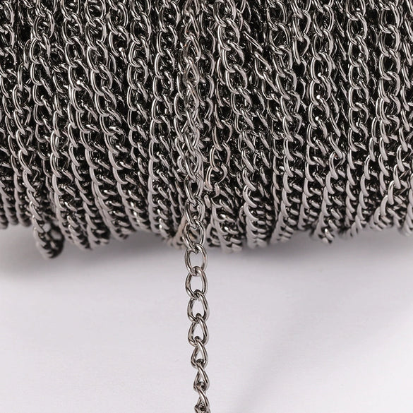 Wholesale Iron Side Flat Chain Necklace With Electroplating Process