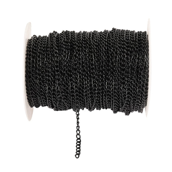 Wholesale Iron Side Flat Chain Necklace With Electroplating Process