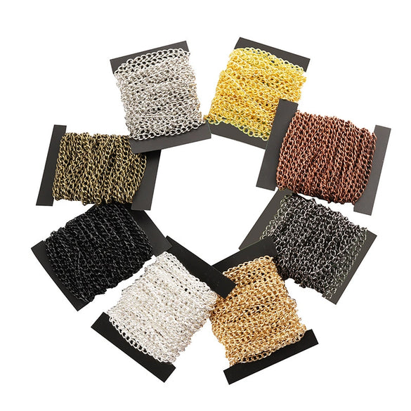 Wholesale Iron Side Flat Chain Necklace With Electroplating Process