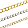 Wholesale Iron Side Flat Chain Necklace With Electroplating Process