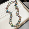 Wholesale Irregular Color Shell Beaded Artificial Crystal Handmade Geometric Clavicle Necklace For Women