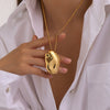 Wholesale Irregular Concave Hammer Snake Bone Chain Stainless Steel Electroplated Necklace For Women