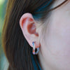Wholesale Irregular Diamond Earrings 925 Silver Geometric Style