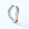 Wholesale Irregular Diamond Earrings 925 Silver Geometric Style
