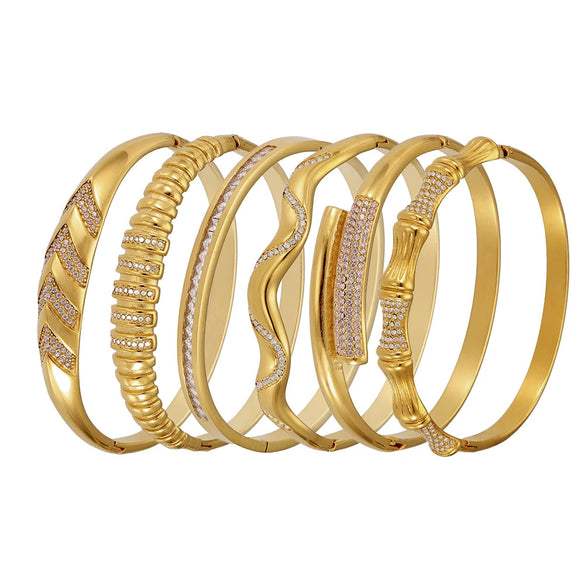 Wholesale Irregular Geometric Ferris Wheel Diamondencrusted Electroplated Stainless Steel And Zircon Bracelet For Women