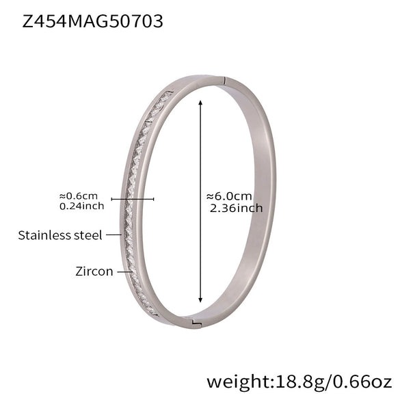 Wholesale Irregular Geometric Ferris Wheel Diamondencrusted Electroplated Stainless Steel And Zircon Bracelet For Women