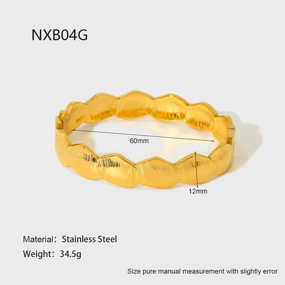 Wholesale Irregular Geometric 18K Gold Plated Stainless Steel Bracelet Jewelry Accessories For Women