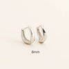 Wholesale Irregular Geometric Plain Hoop Earrings S925 Silver Glossy Electroplated Unisex