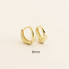 Wholesale Irregular Geometric Plain Hoop Earrings S925 Silver Glossy Electroplated Unisex