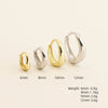 Wholesale Irregular Geometric Plain Hoop Earrings S925 Silver Glossy Electroplated Unisex