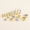 Wholesale Irregular Geometric Plain Hoop Earrings S925 Silver Glossy Electroplated Unisex