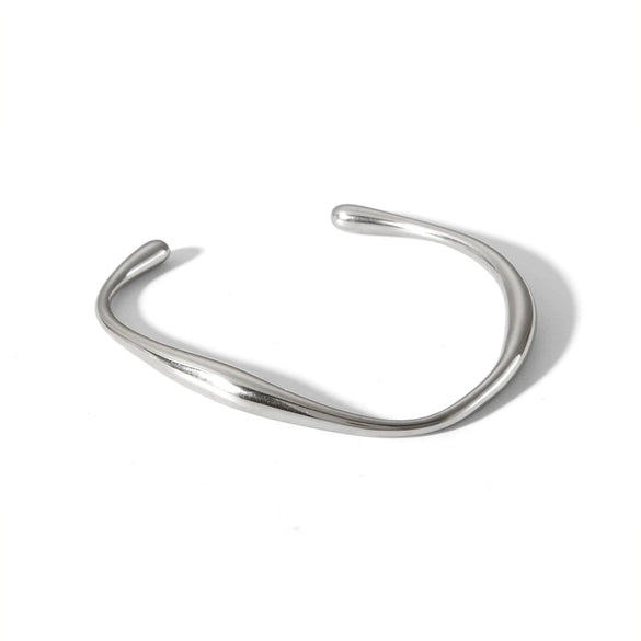 Wholesale Irregular Geometric Titanium Steel Jewelry With Polishing And Pvd Furnace Real Gold Treatment