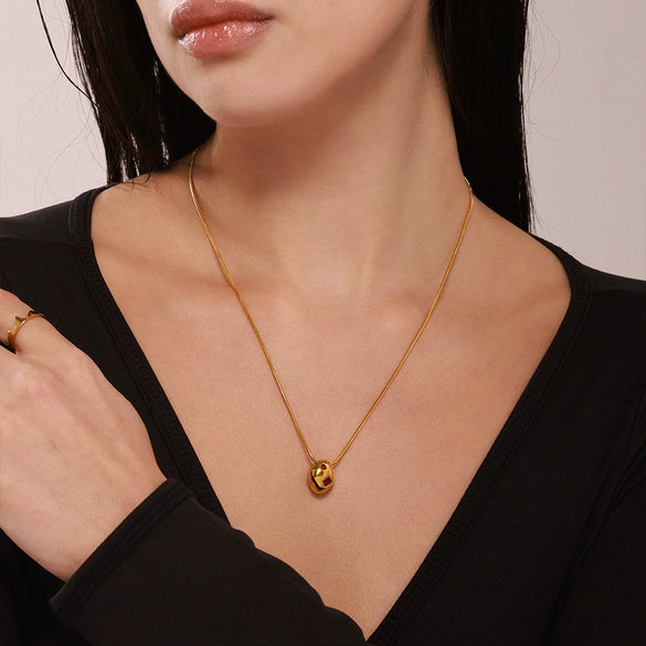 Wholesale Irregular Geometric Zircon Clavicle Necklace Made Of Stainless Steel With Electroplating For Women