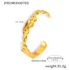 Wholesale Irregular Hammer Wavy Opening Bracelet Stainless Steel 18K Gold Plated For Women