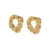 Wholesale Irregular Hammered High Sense Stainless Steel Earrings For Women 18K Gold Plated