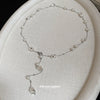 Wholesale Irregular Imitation Pearl Collarbone Chain For Women With Geometric Design And Electroplating Jewelry