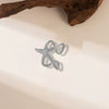 Wholesale Irregular Ocean Ring With Scallop Opening Adjustable Made Of Titanium Steel In Casual And Minimalist Style 18K Gold Plated By Vacuum Electroplating For Women