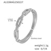 Wholesale Irregular Open Ring Titanium Steel Pvd Plated 18K True Gold Color Geometric Light Luxury Design