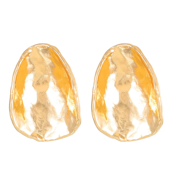 Wholesale Irregular Round Alloy Earrings With Geometric Pattern And Electroplating For Women In Ins Style