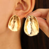 Wholesale Irregular Round Alloy Earrings With Geometric Pattern And Electroplating For Women In Ins Style